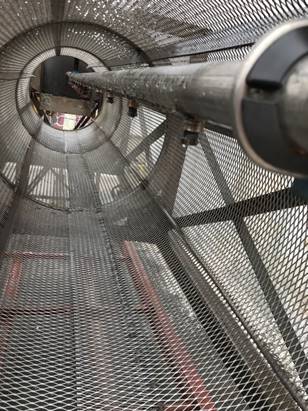 An interior view of the washing machine