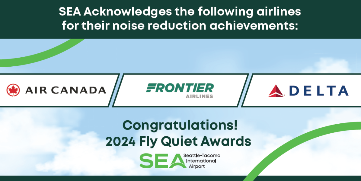 2024 Fly Quiet winners are Air Canada Frontier and Delta Air Lines