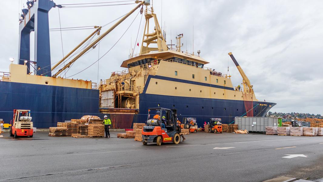 Unloading trawlers at Terminal 91