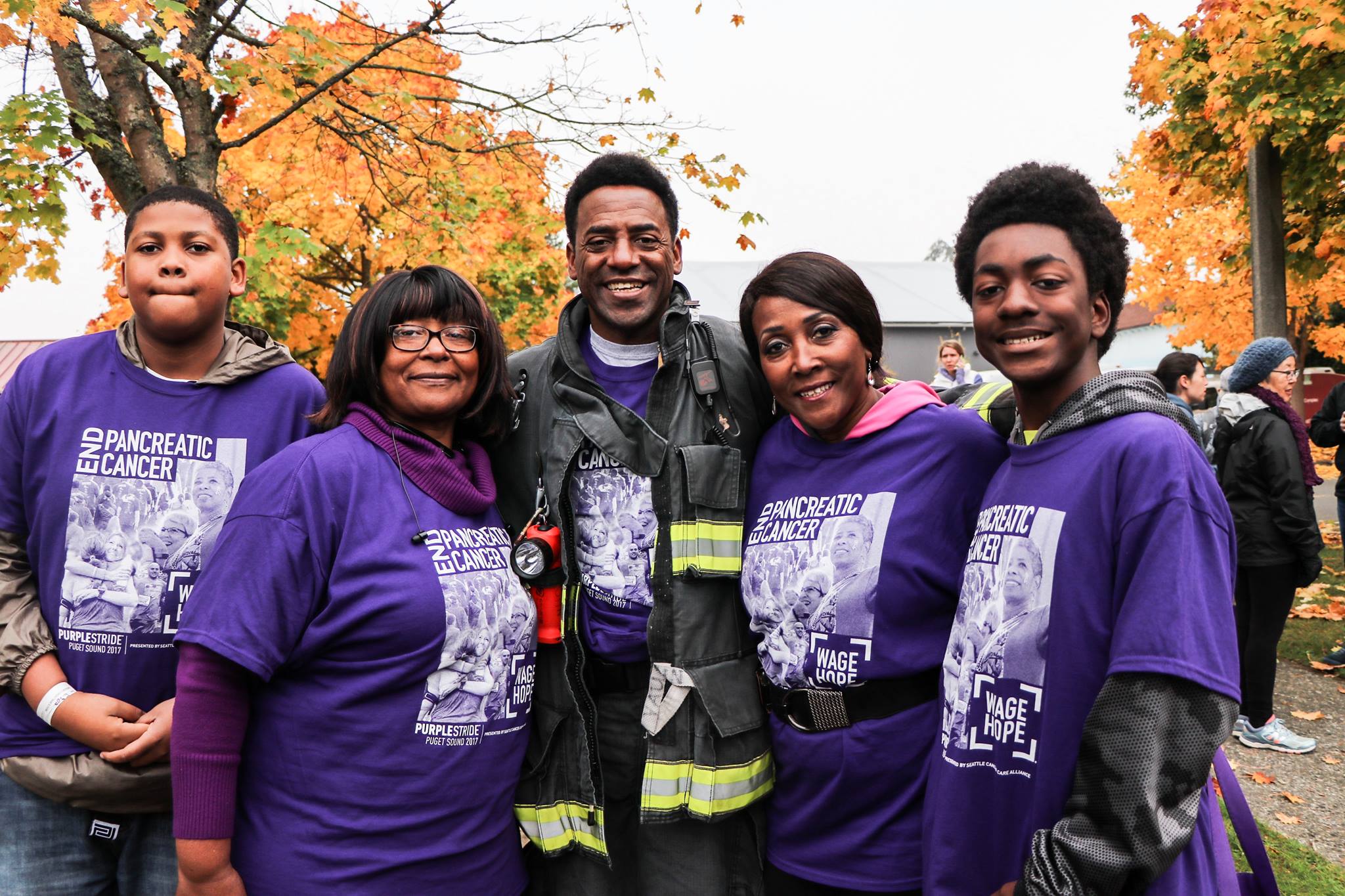 Firefighter Vaughn at Pancreatic Cancer Walk