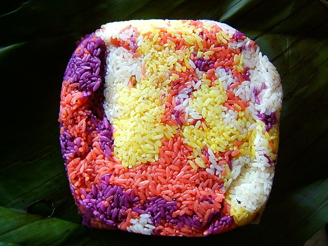 Colorful sticky rice cake