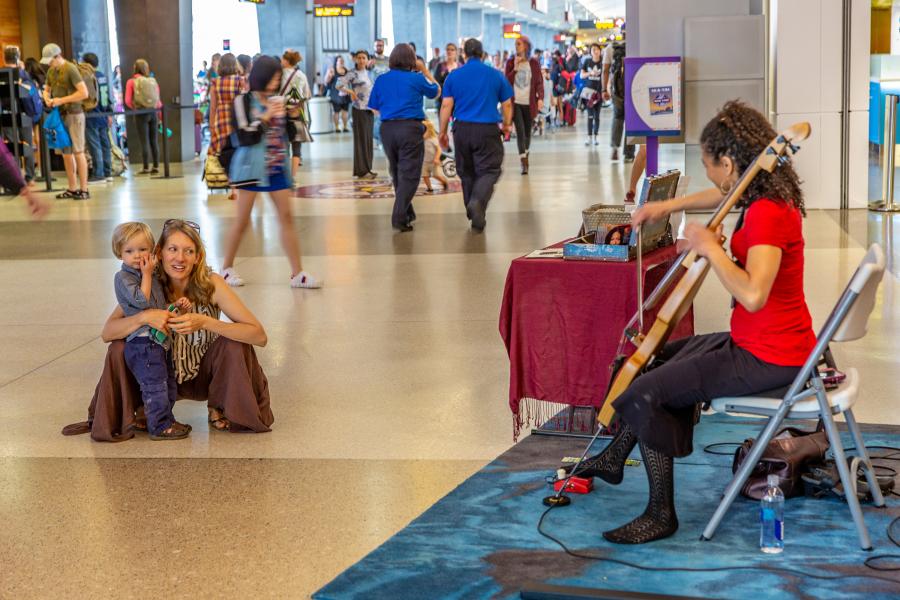 Music at the airport