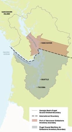 Map of the Northwest Ports' shared airshed