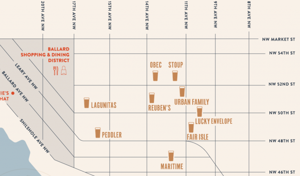 Visit Ballard Brewery District map