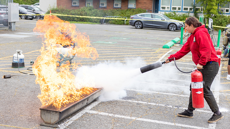 Fire safety demonstration