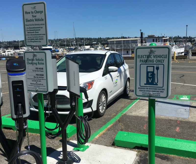 EV Charging stations at Fishermen's Terminal