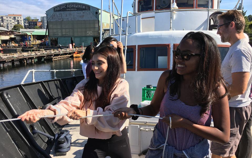 Salish Sea Intern Event 2017 at the Pacific Fishermen Shipyard