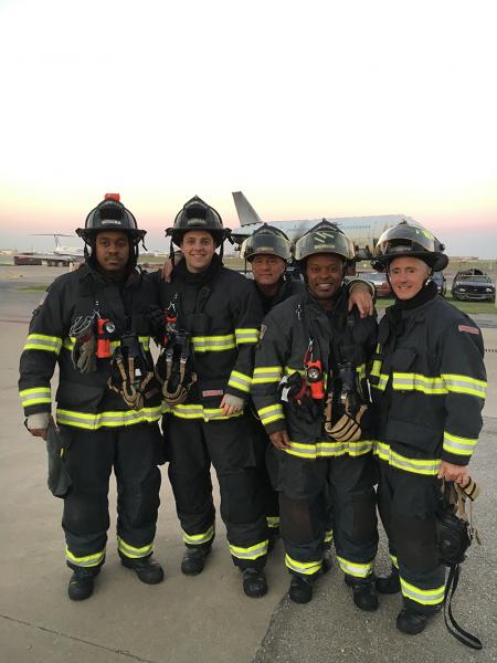 Franklin Smith and his coworkers at the Port Fire Department.