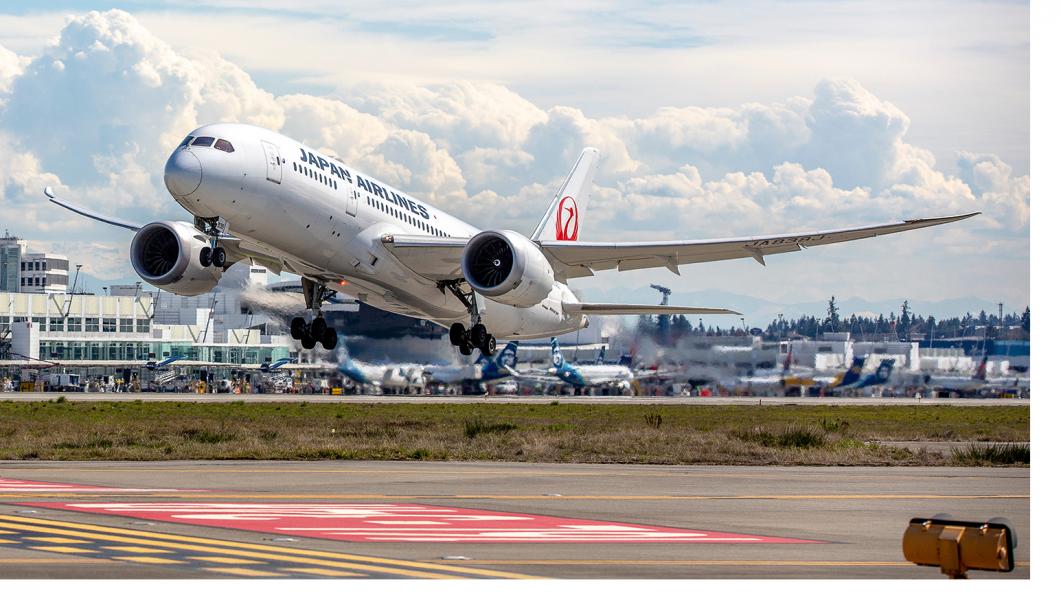 Inaugural JAL flight from Tokyo lands at Sea-Tac Airport