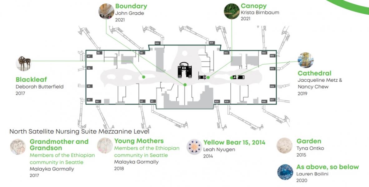 Map of art in the North Satellite 