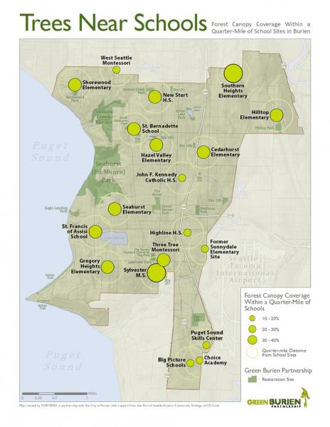 Trees Near Schools Map