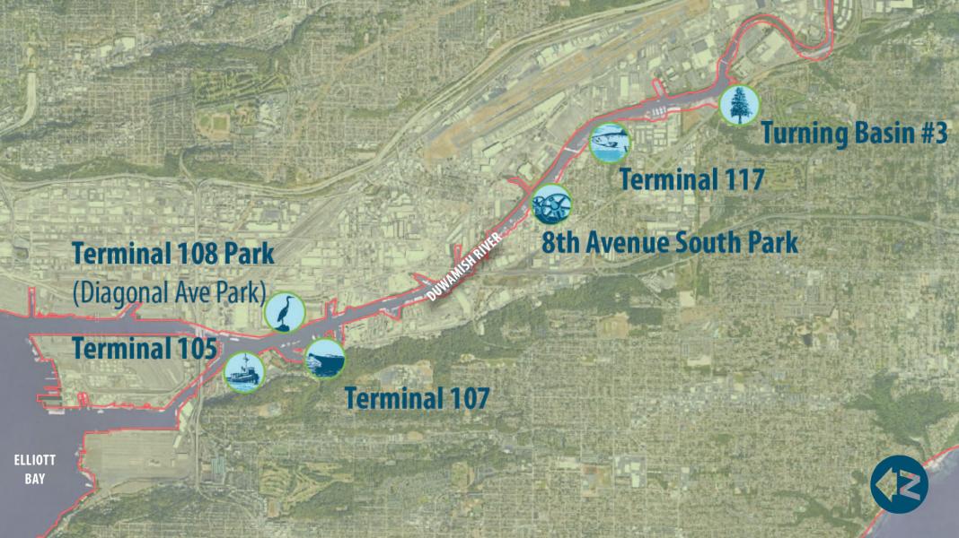 Duwamish River parks map