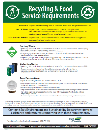 Access Recycling and Food Service Requirements summary PDF