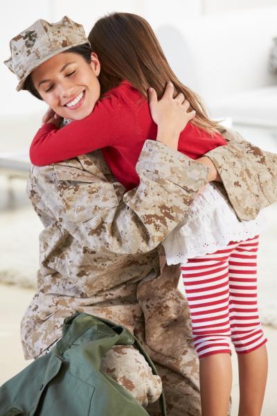 Meeting service member at the gate