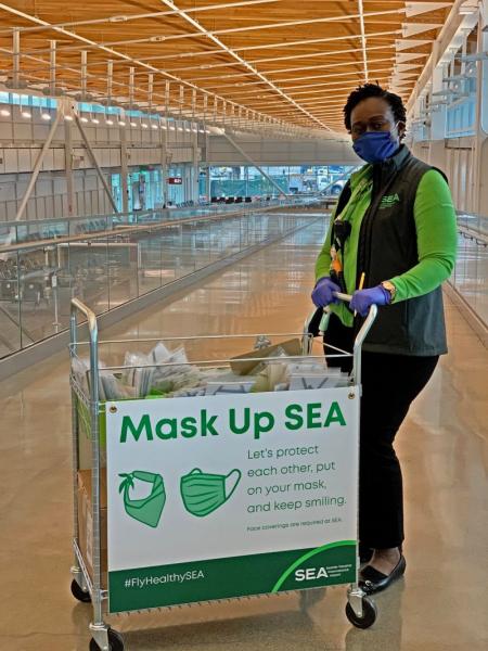 Mask Up Seattle cart